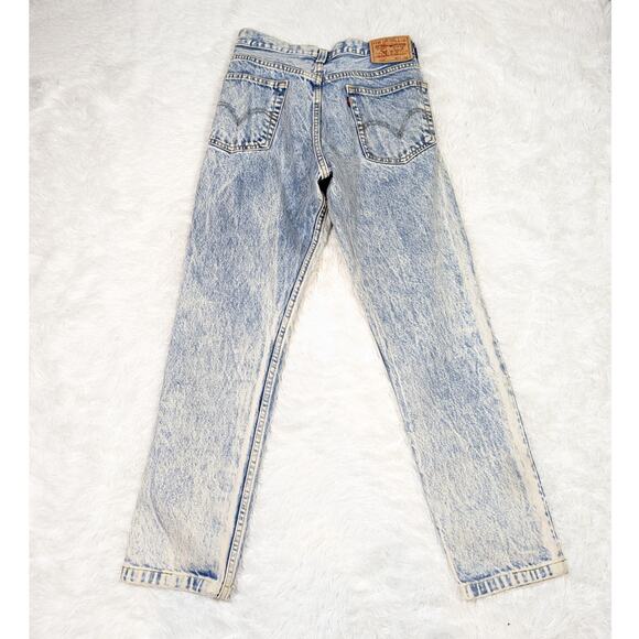 Levi's Urban Renewal Acid Wash Reworked Remade Crossover Tapered Leg Jeans - Picture 10 of 15